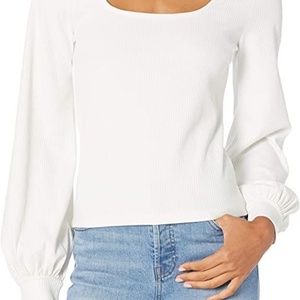 The Drop Lucyswhims Balloon Sleeve Square Neck Top - S